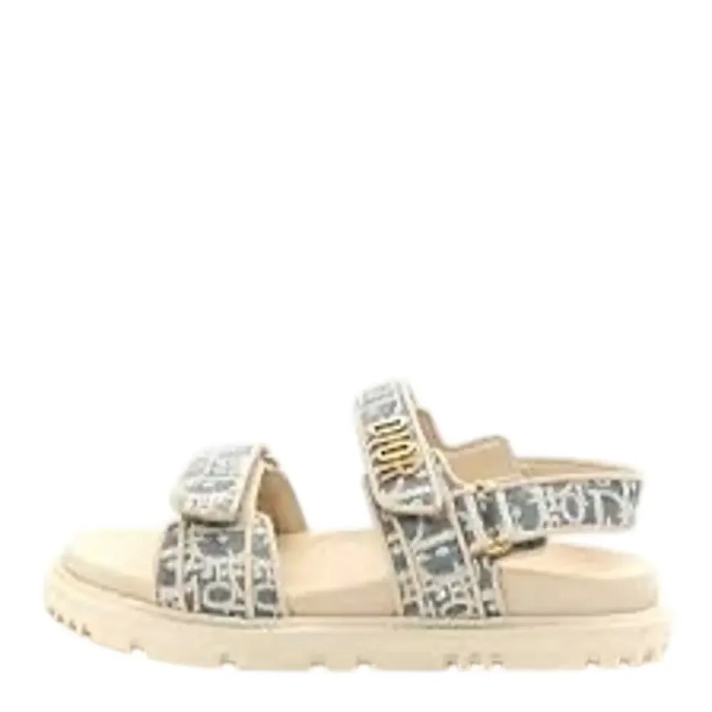 Christian Dior NIB Dioract Oblique Jacquard Sandal in Chambray Size 39 - Picture 1 of 15